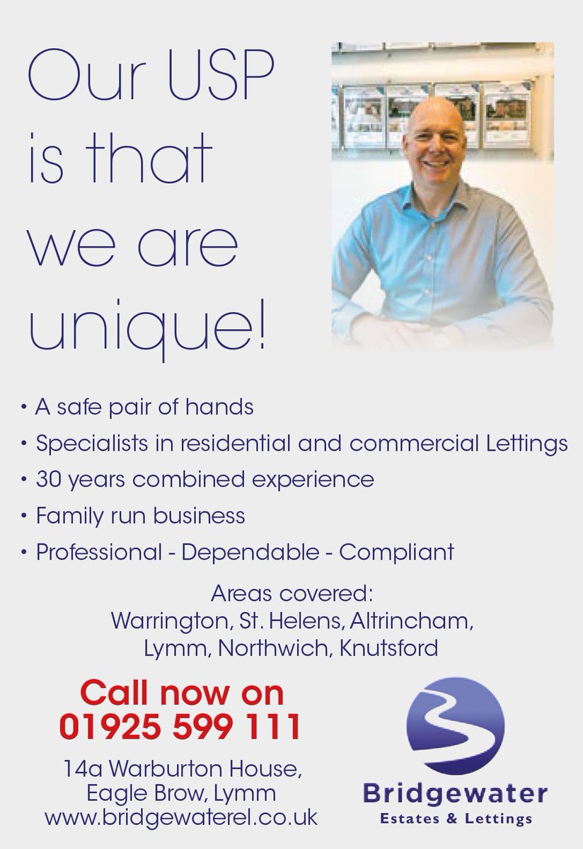 We are specialists in #Residential and #Commercial Lettings with 30 years combined experience. 

Areas covered #Warrington #StHelens #Lymm #Northwich #Knutsford 

Call us on 01925 599 111