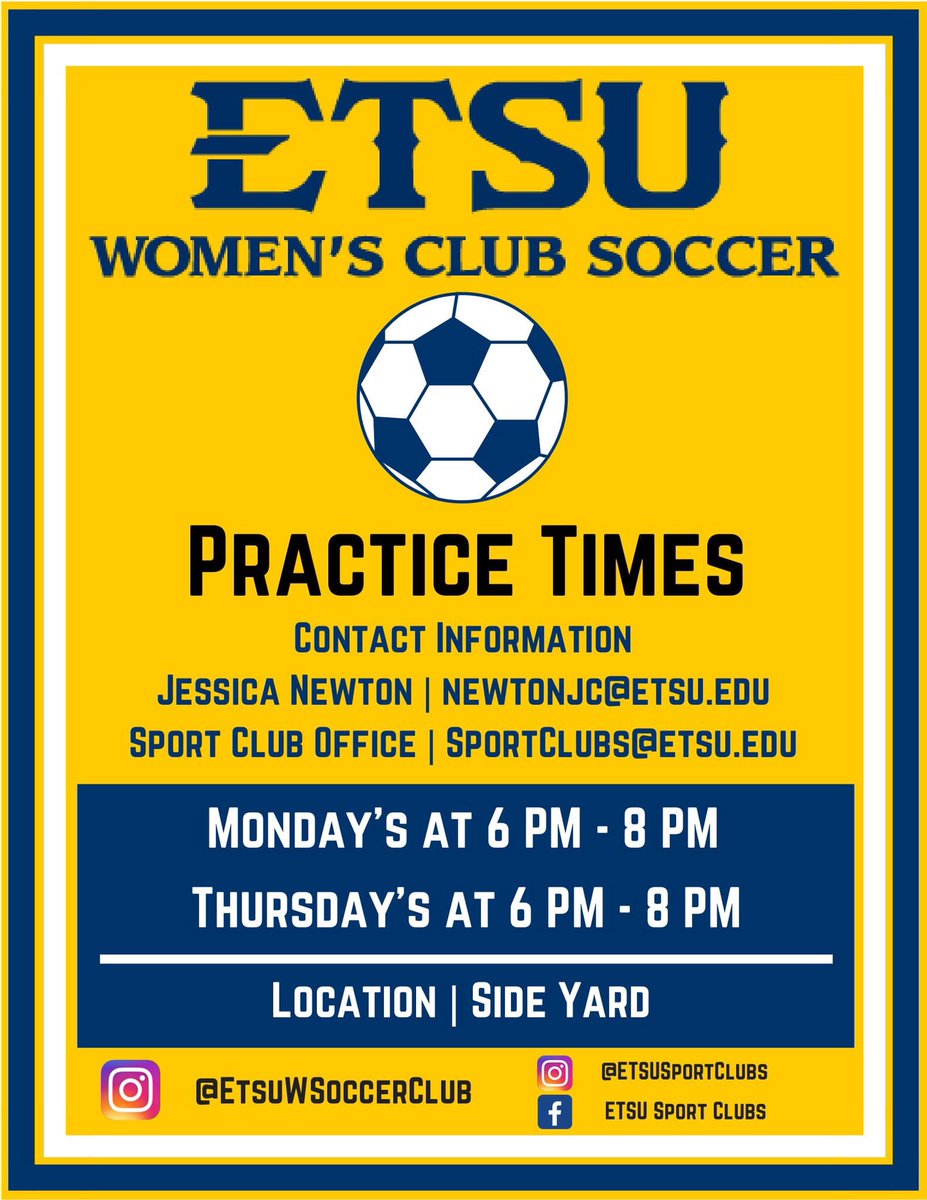 ⚽️💛💙 #etsusportclubs #etsu