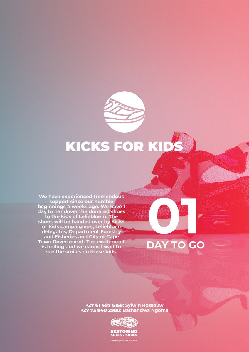 NasosoMcasa's tweet photo. The day I almost here can't wait to see their face. @ResSoles2Souls #kickforkids https://t.co/yhtPoQZLTH