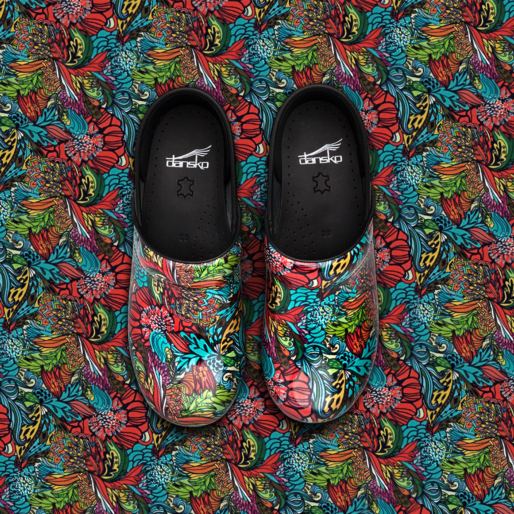dansko deco floral patent