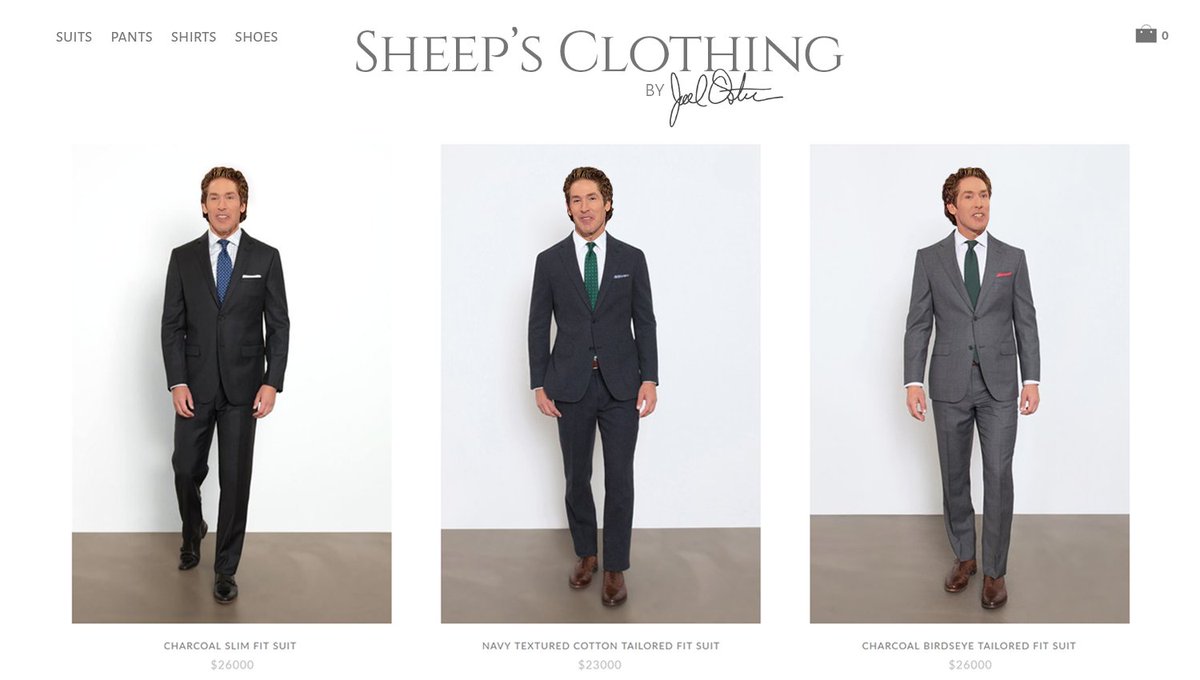 TheBabylonBee's tweet image. Joel Osteen Launches Line Of Pastoral Wear: &apos;Sheep&apos;s Clothing&apos; babylonbee.com/news/joel-oste…