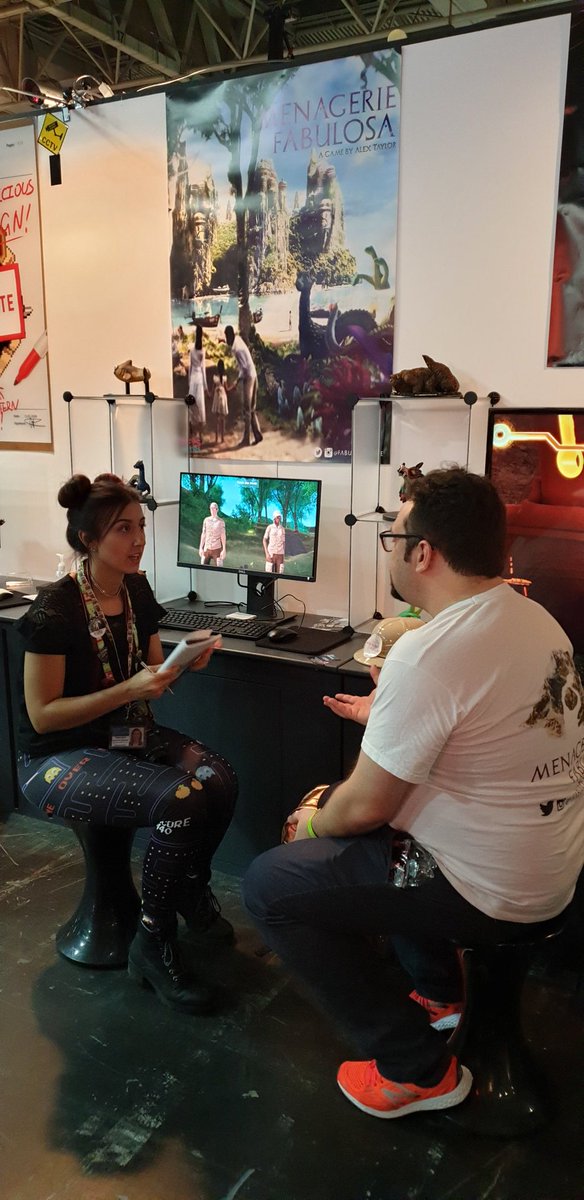fabulosagame's tweet photo. Thank you for coming down @TahraMalik!!

#EGX2018 #menageriefabulosa #indiegames #gamedev #NFTSGames https://t.co/pjpE7d7W71