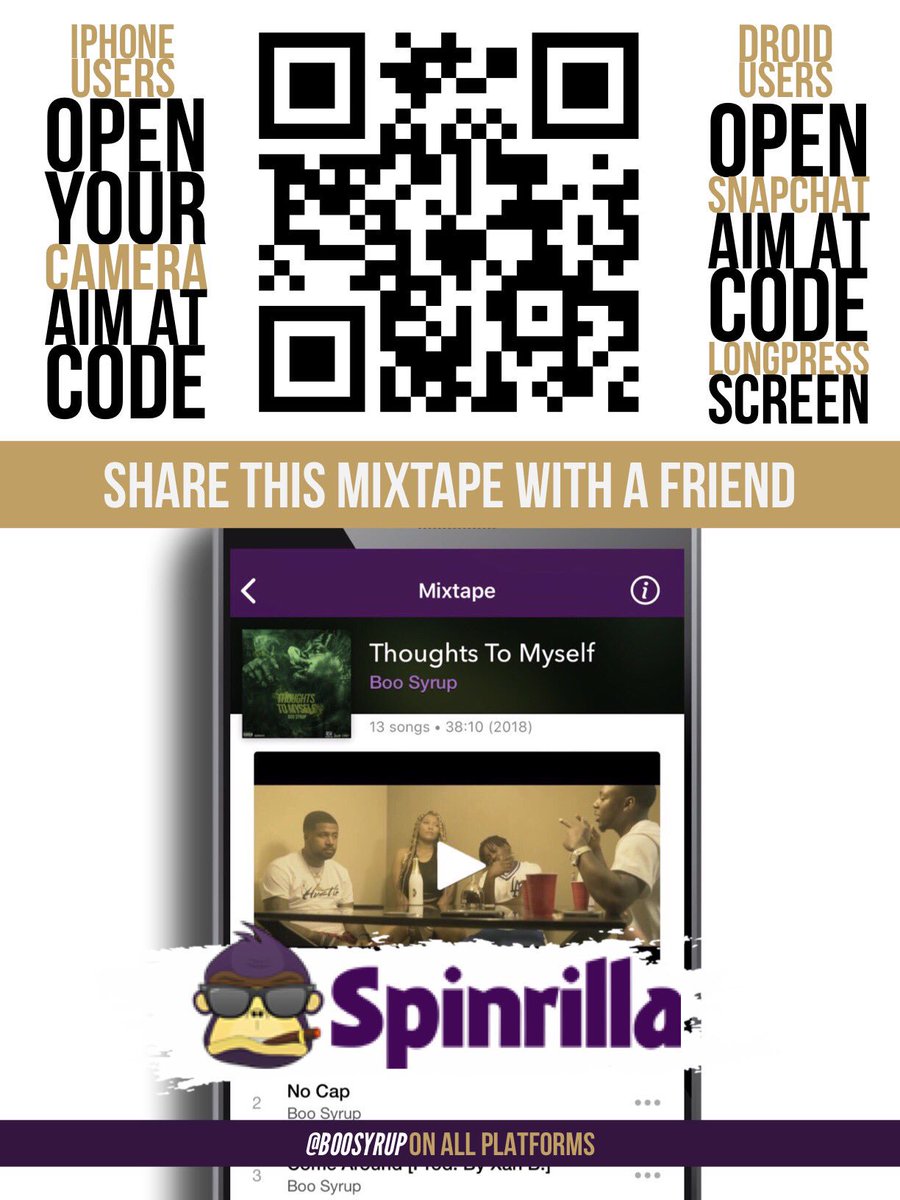 BooSyrup's tweet image. Sharing is Caring. I jus made it easier to for you to care about me #ThoughtsToMyself hosted by @iamdjcoop and @HustleHeartedHQ @RapJuggernaut #somg #hustlehearted #promovatican aim the camera at the code for a gift of a lifetime 😉