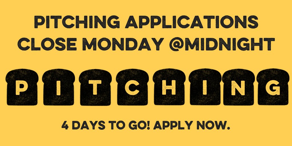breadjamfest's tweet image. And so the countdown begins to the CLOSING of Pitching Applications at this year's #breadandjam! 

4 Days to go #Foodies 💥 

Remember only ticket holder's applications will be sent off , so grab yours while you still can  - buff.ly/2KmhLWt

#pitching #countdown