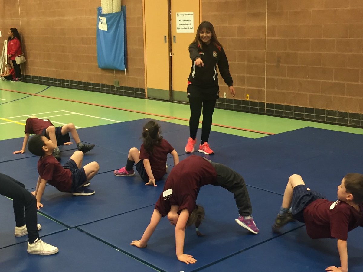 Great fun had today @NottsHigh with our Mini Olympics event for 80 x Year 2/3 children from local city primary schools. Our incredible Community Action Sports Leaders wowed our guests with the 11 sports covered throughout the day. Well done team! 👍🏑👏 🏀 @NottsHighSport