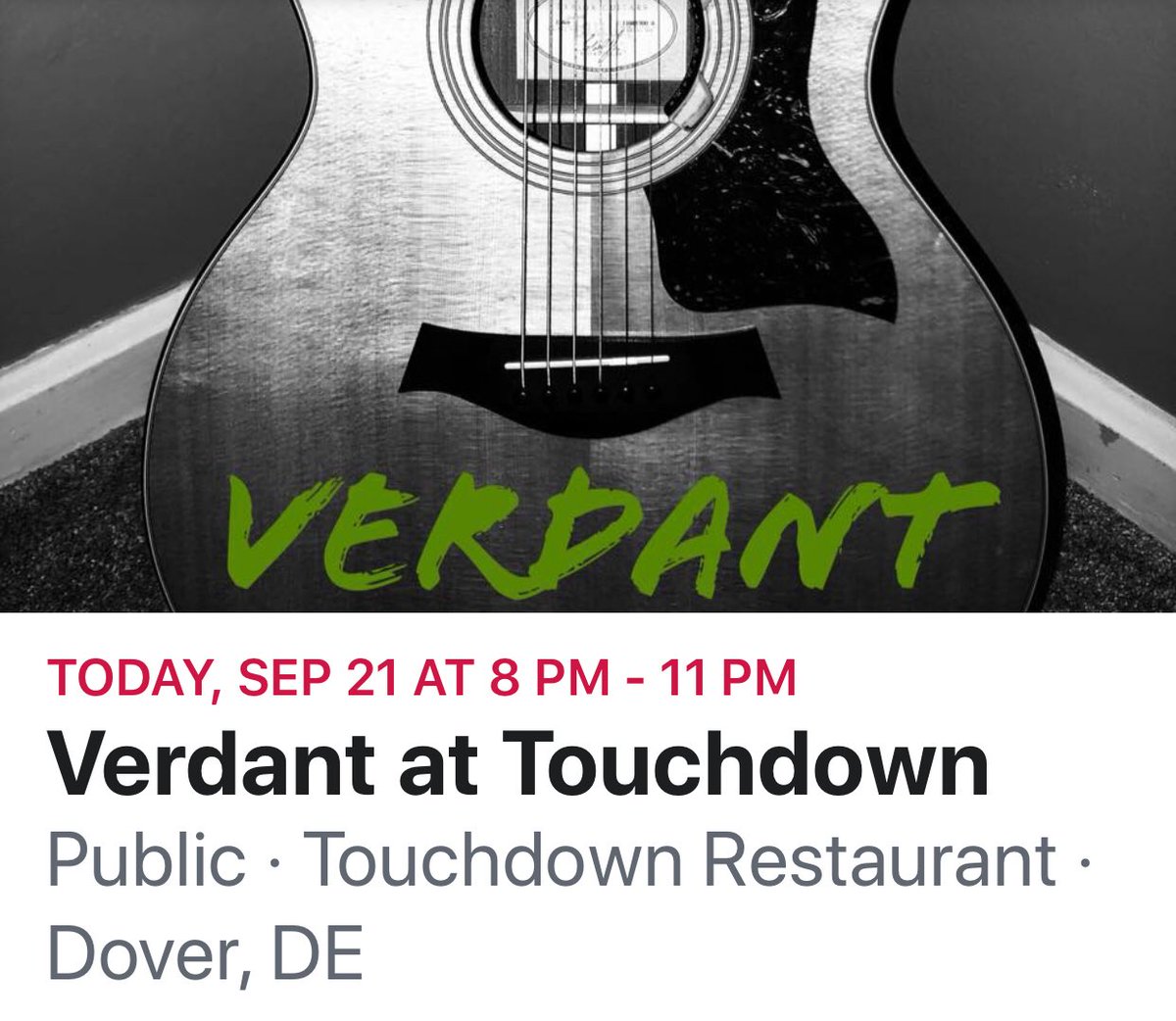 VerdantBand's tweet photo. Tonight! https://t.co/kpciC2ZUjy
