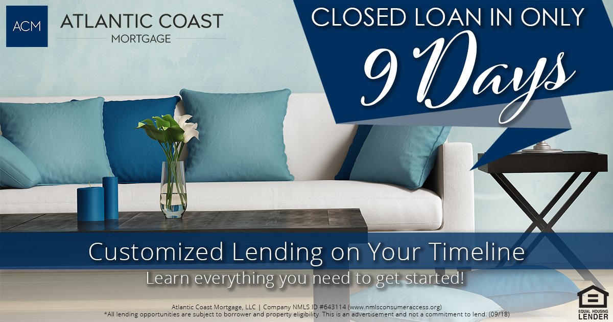 Atlantic Coast Mortgage, LLC on Twitter: "Buying a home under tight time constraints can be a