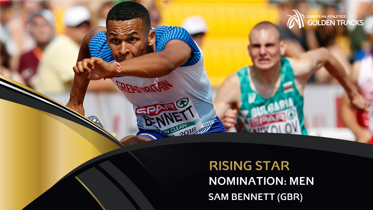 RT to vote for Sam Bennett as your male Rising Star!

Bennett (17) won the European U18 110m hurdles title in Gyor in a world U18 leading time of 13.19. 

Voting closes at 12.00 CET on Friday 5 October.
#GoldenTracks