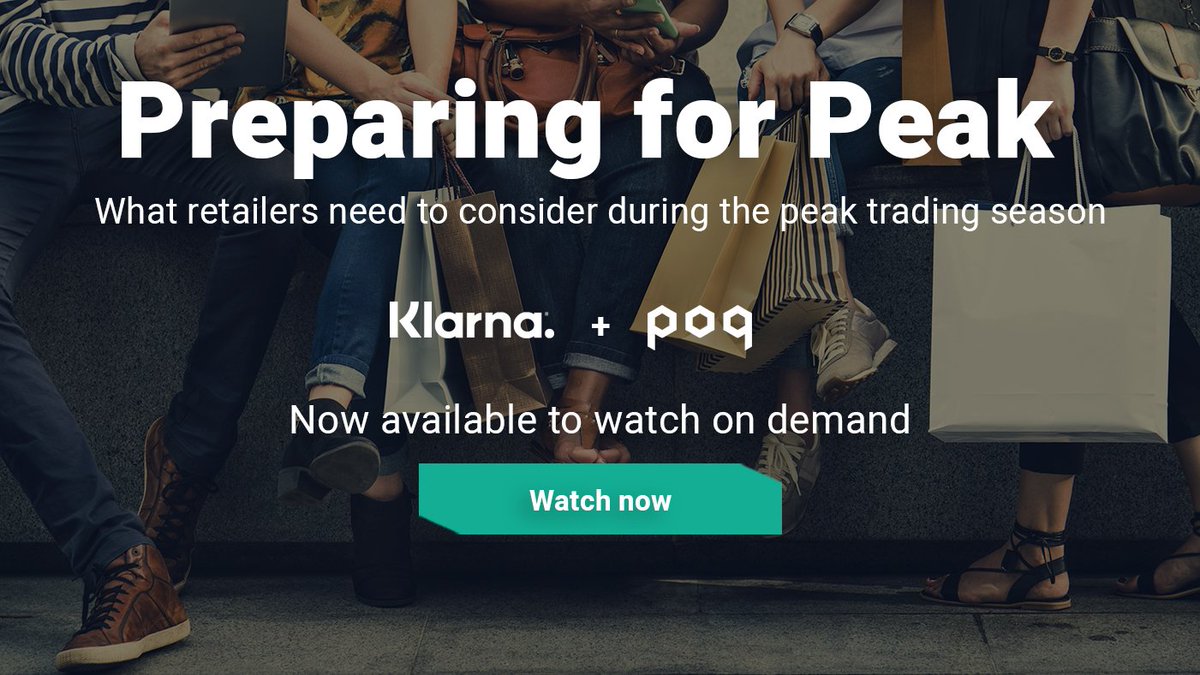 poqcommerce's tweet photo. We recently partnered with our friends at Klarna for the Preparing for Peak webinar. Matthew Scott, Key Accounts Manager at @Klarna, and our Head of Product, Balint Szeplaki, discussed how to make sure your app is ready for the holidays: https://t.co/a1QuDq3RtW #appcommerce https://t.co/WO4OF3tshC