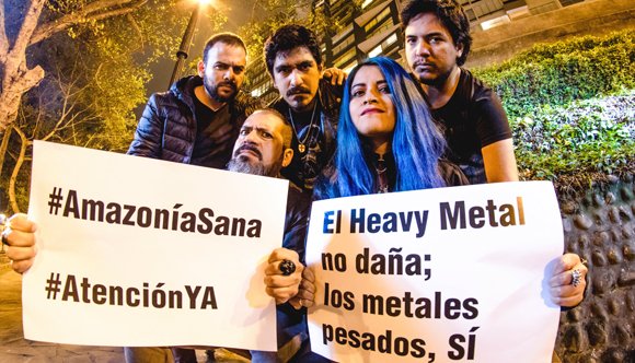 IsabelMunilla's tweet photo. Heavy metal bands in Peru joined forces w/ #humanrights orgs & won! Now the govt will invest $6M to help indigenous & other people affected by deadly oil contamination from #Block192. https://t.co/RYQH9LeAAV
"Heavy metal doesn't hurt, but heavy metals do." #AmazoniaSana https://t.co/e7pLvaymGc