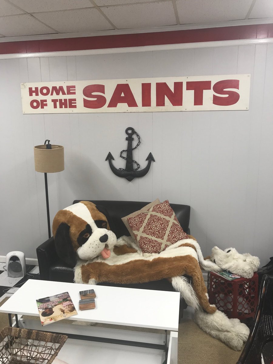GSLMiddleSchool's tweet photo. Our St. Bernard mascot “Bernie” says TGIF!! https://t.co/9HrRauLMAr