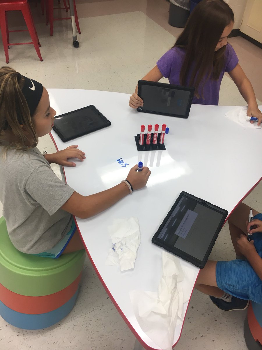 MrPicard_HES's tweet photo. Brainstorming name ideas for our new @HillendaleUCFSD tech space. Giving our students ownership will go a long way. Using our new tables and Google Forms to get this task done. #hestech https://t.co/28QcKAdszK