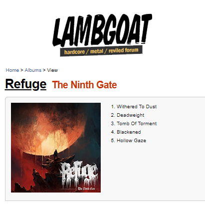 refugeny_'s tweet photo. "Their sinister concoction of hardcore and metal should resonant with fans of bands like Falsifier, I AM, and Bodysnatcher (or The Acacia Strain, Lorna Shore, et al. if you widen your deathcore parameters)." - Roy Omed / Lambgoat https://t.co/8UYLsg8eFp
