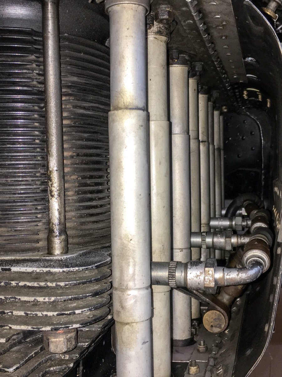 CWHM's tweet photo. The DHC-1B Chipmunk’s cowl is open for some engine work today. It’s one of the  airplanes available for members flights from the museum. Check the link for flight pricing and more information: https://t.co/vBs4DweELJ https://t.co/UUeKnu4BLM