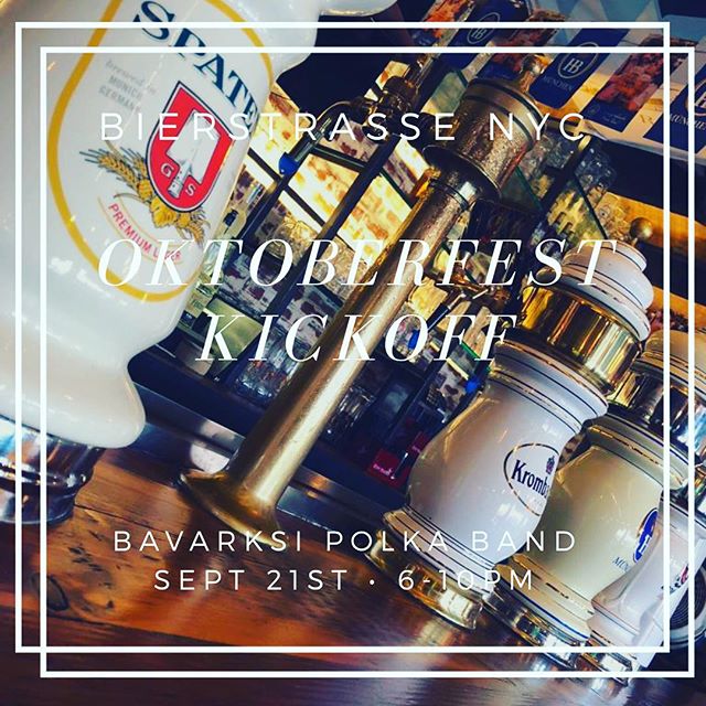 Oktoberfest Alert: Kick off starts today, September 21st! 🍻 #prost #westharlem #columbiauniversity#notjustabeergarden #oktoberfestnyc #dunvi #oktoberfest #oktoberfest2018 #bierstrasse