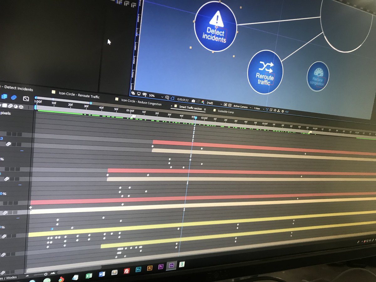 realdesign_'s tweet photo. A few key frames in this small but challenging animation #aftereffects #lines #circles #animation #workinprogress https://t.co/LBDzvpvsBo