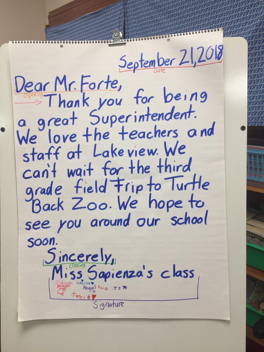 MsSapTeaches's tweet photo. After reading “First Year Letters” my class voted to write a letter to Mr. Forte !! @DenvilleSchool https://t.co/eL4SjzS1JO
