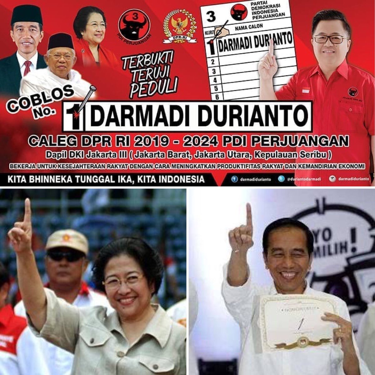 who_emi's tweet photo. Muantaaappp 👆🏻. Yang Terbaik selalu No 1 👆🏻. @jokowi @DuriantoDarmadi 
The Best One 👆🏻. #jokowi No 1 👆🏻
#darmadidurianto No 1 👆🏻
#pdiperjuangan https://t.co/JuwgS0b16U