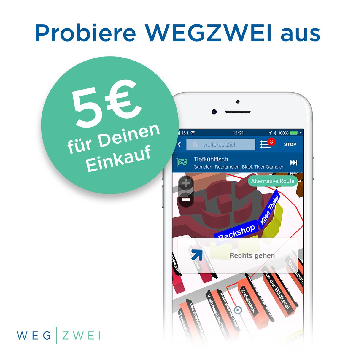 WEGZWEI's tweet photo. Es geht in die nächste Runde. Nutze bei deinem Einkauf die @WEGZWEI #App und erhalte direkt vor Ort einen 5€ #Einkaufsgutschein von #EDEKA! 
Komm am 27.09.2018 zwischen 10:00 Uhr und 14:00 Uhr zum Edeka Center Hatlé in der Schillerstraße 20 in #Aachen und probiere WEGZWEI aus. https://t.co/sY9vVXyHNB