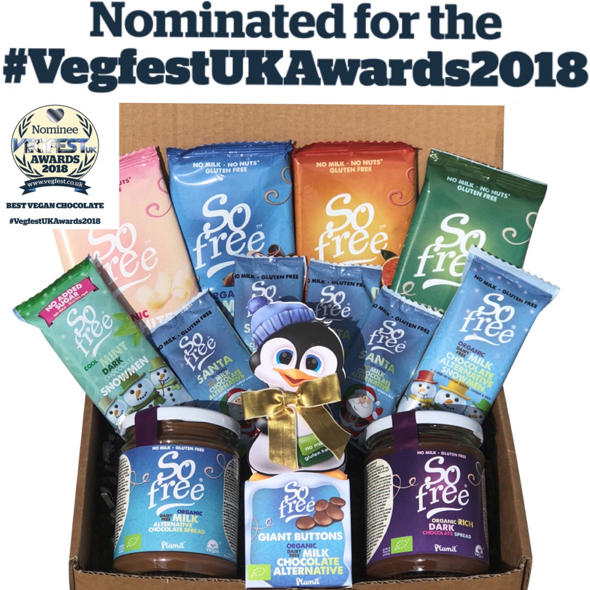 *COMPETITION!*🎁💜

For a chance to #win our new Xmas hamper:

⭐Follow us  
⭐Like &amp; Retweet this post

Also, if you think we deserve to win the #VegfestUKAwards2018 you can vote for us here: london.vegfest.co.uk/awards/vote 🍫

Competition ends 11am 24/9/18 #giveaway #vegan #dairyfree