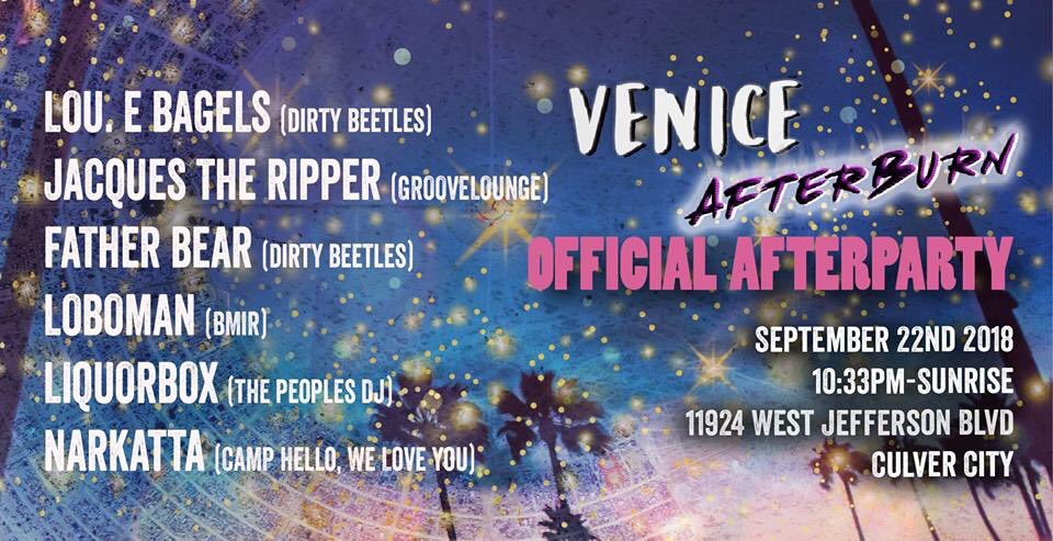 tonybanhkenobi's tweet image. The lineup for the Venice Afterburn 2018 is here &amp;amp; full of playa magic!
Looking forward to fill up the beach with Black Rock City vibes... join us this whole weekend for a FREE #Music &amp;amp; #Art celebration at the Venice Skate Park. #venicebeach #LA
facebook.com/events/7173055…