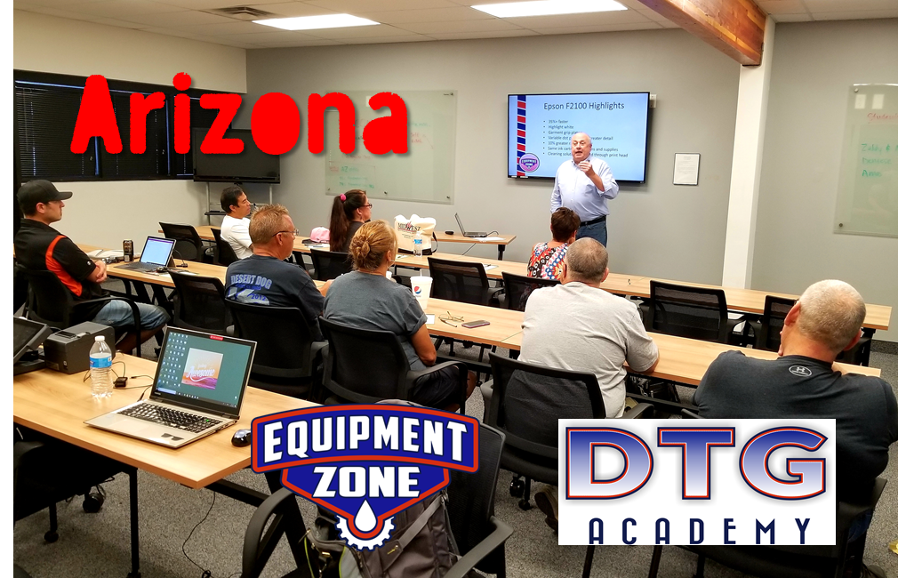 equipmentzone's tweet photo. Welcome to Day One of the Arizona DTG Academy. All 12 people are FIRED UP!!
Not just becuase the outside temp is 101 today. 🌞🌞🌞🌞

#EquipmentZone #Epson #F2100 #DTGacademy #DTGprinting #tshirts 
@TerryCombsAZ @jmxseven @JayBusselle https://t.co/grgBJ5SEuT