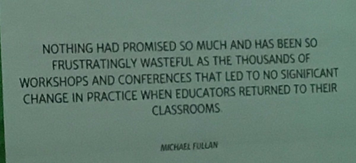 ⁦@khachlaf⁩ sharing a very powerful quote by Micheal Fullan about professional development for educators #sd40CIDay #bced ⁦⁦@sfueducation⁩