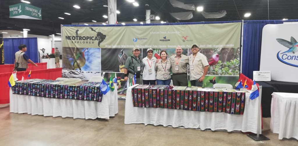 neotropicalexp's tweet photo. Launching this joint venture at the @birdingexpo 2018! Come visit our stand! 
.
#birding #birdwatchind #birds #birdingexpo #birdingtours #wildlifephotography #wildlifetours #photography #wildlifephotography #birdphotography #birdwatchingtours #ornithology #tourism #latinamerica https://t.co/3KuTzIo2Ch