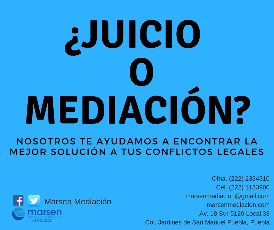 MarsenMediacion's tweet photo. ¿Juicio o Mediación? https://t.co/gCFEcKdIvA