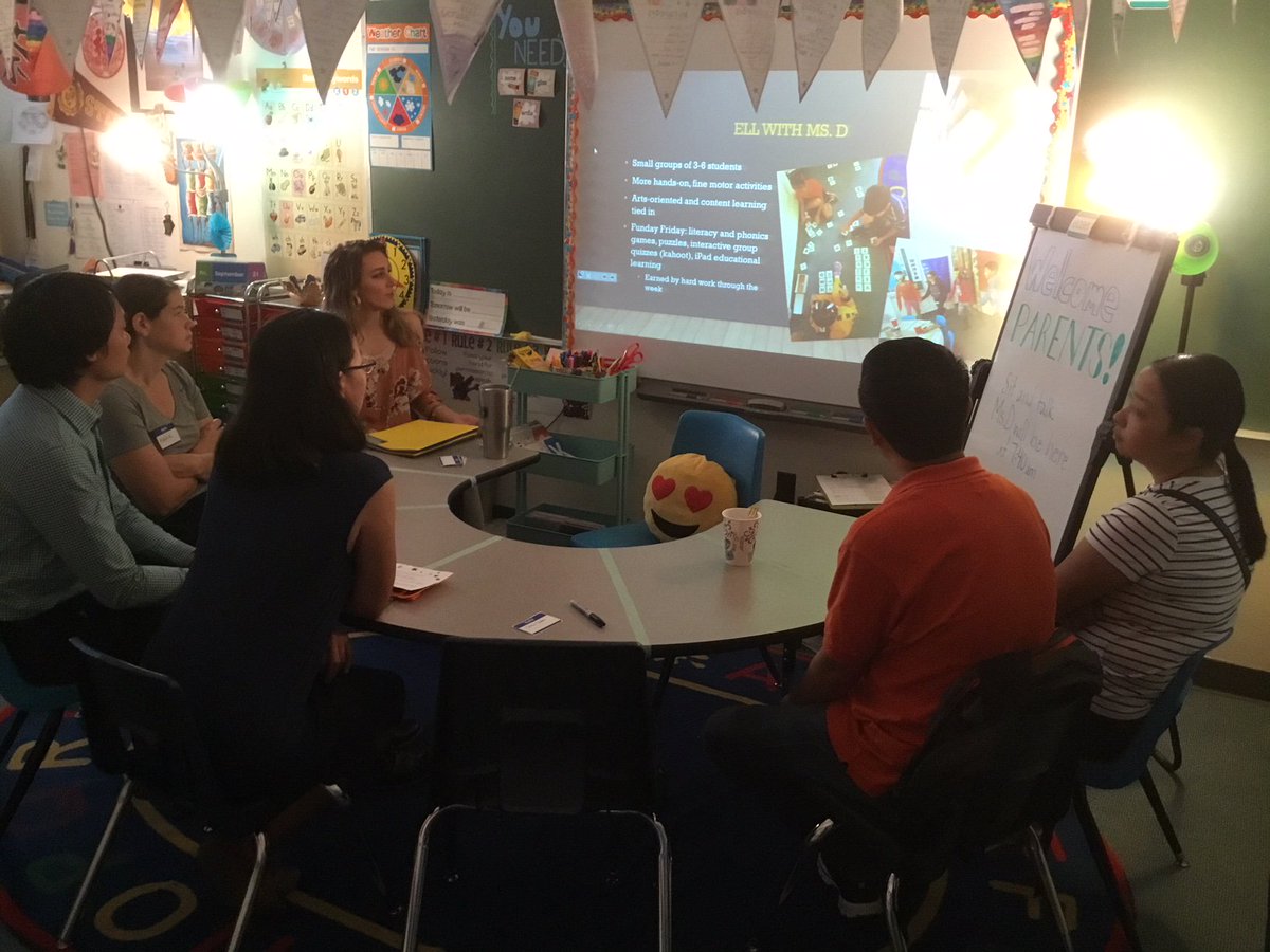 Successful 1st bi-monthly Morning Meeting and Tea with Ms D. Loved seeing and talking with so many of our ELL parents. We had a great morning together sharing about learning and English discussions. #iTeachEnglish #ELLteacher #parentteachermeeting