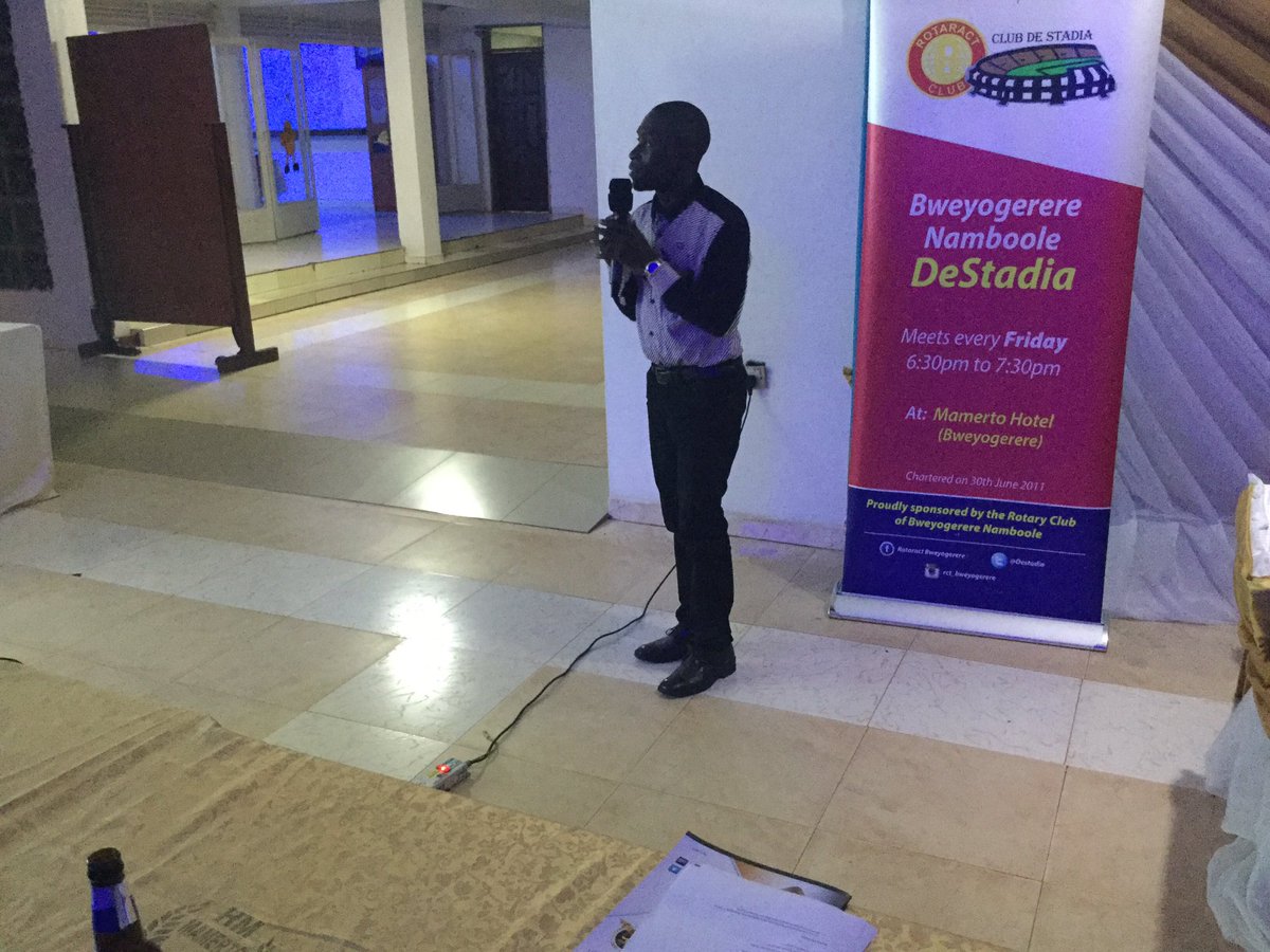 Rotaract Club of Bweyogerere Namboole (@destadia) on Twitter photo International Youth service Director <a href="/JoshuaAllans1/">Joshua Allans</a> giving an insight of our past project and prospects for the next medical camp in Kabarole, Kabende,. International Youth service Director <a href="/JoshuaAllans1/">Joshua Allans</a> giving an insight of our past project and prospects for the next medical camp in Kabarole, Kabende,.