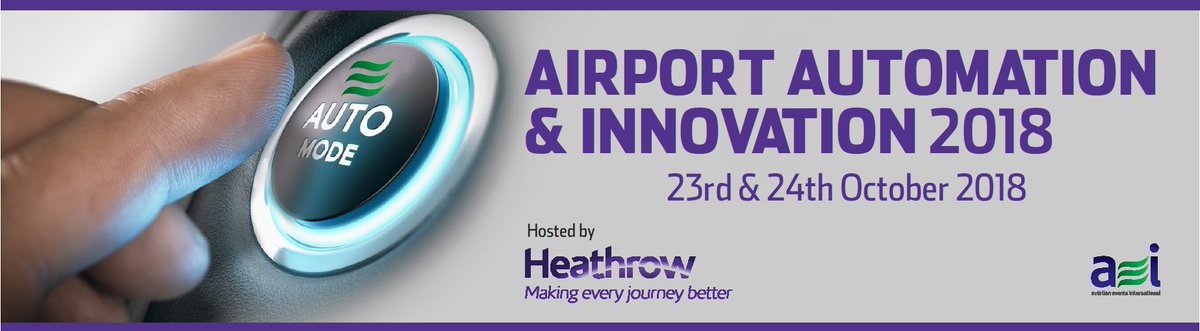 Vanderlande's tweet photo. Vanderlande is main sponsor of @Aviationevents1 2018. This event explores where industry #regulation and technology is driving #aviation in the #future. Join us on 23 and 24 October at London Heathrow. https://t.co/rwmcQNv0jW https://t.co/hKjvUGTej1