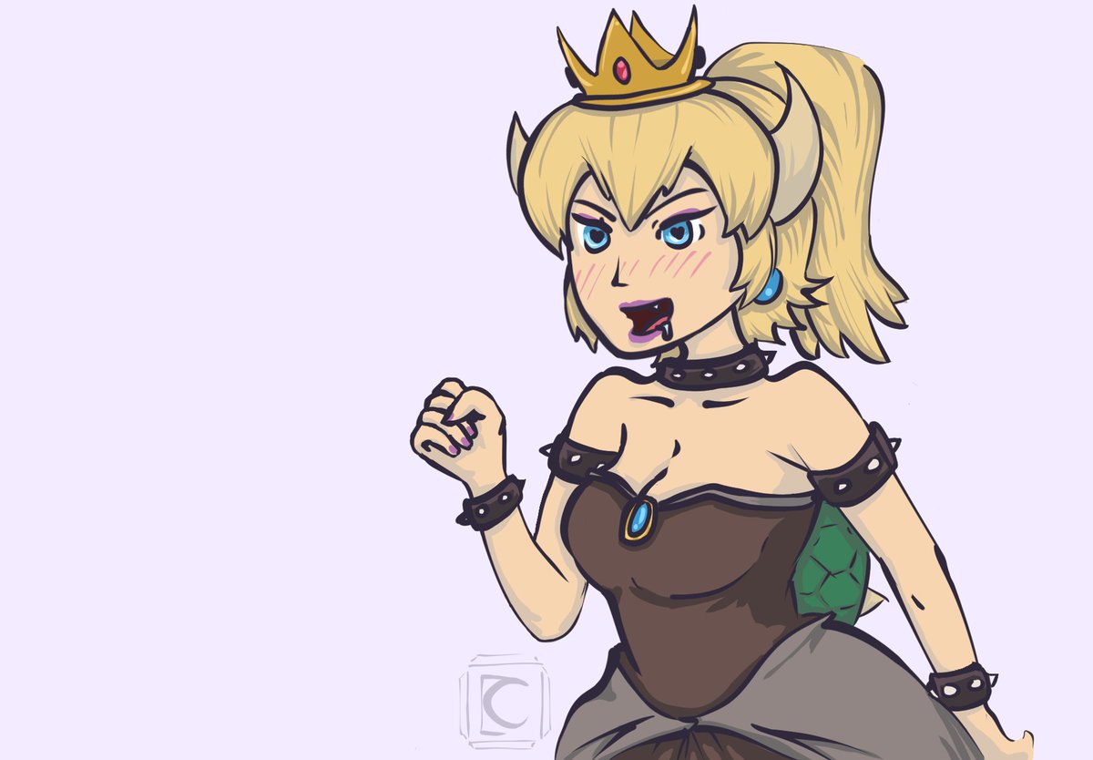 I thought Bowsette was funny so here we are #bowsette #peachette #mario #fa...