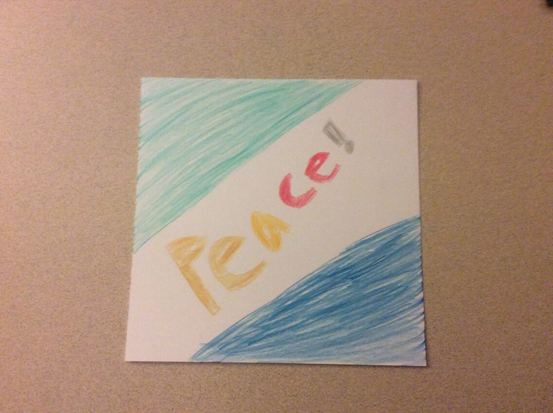 HopkinsWJH's tweet photo. Some of the tiles created by west students for project peace!! Creativity at its best!!
#WarpTheWorldInPeace
#PeacePaper
#InternationaDayOfPeace https://t.co/NEYqBavwhT