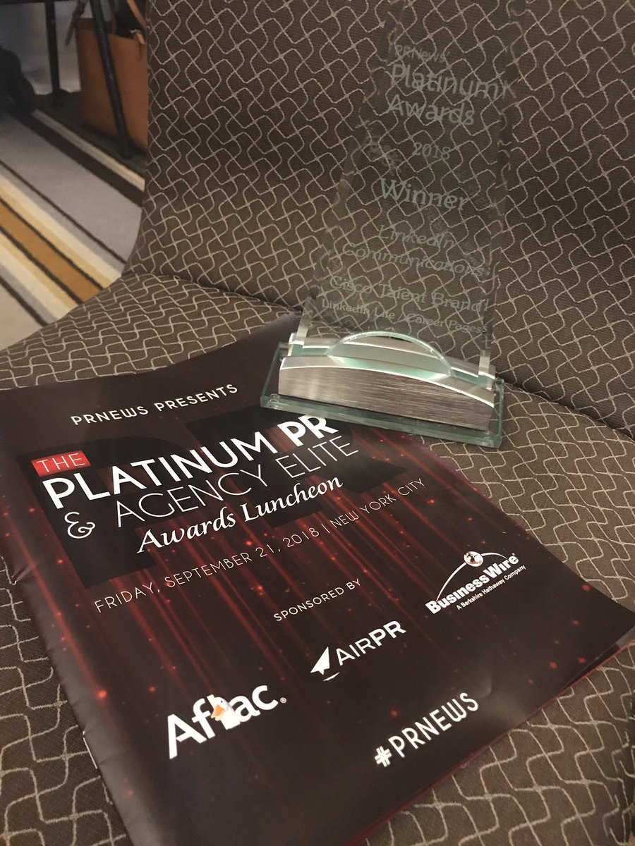 Proud of the #WeAreCisco talent brand team for winning at the #PRNews awards!