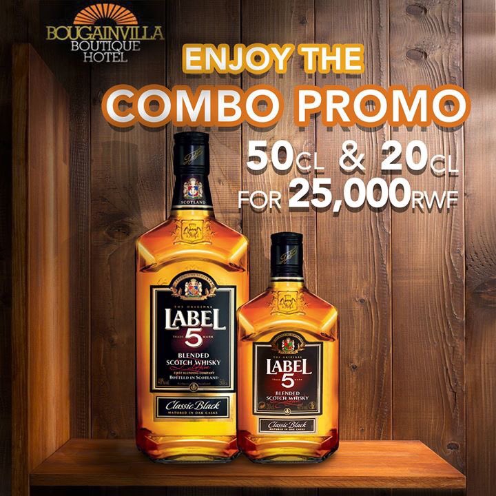StsDrinks's tweet photo. 🔥It's freaky friday at Bougainvilla Boutique Hotel this friday night with #DjMiller, Don't miss the #ComboPromo 2 bottles at only 25,000Rwf🥃 Let's turn up with the best whisky🎊 #RwOT #friyay https://t.co/HD9owziBIN