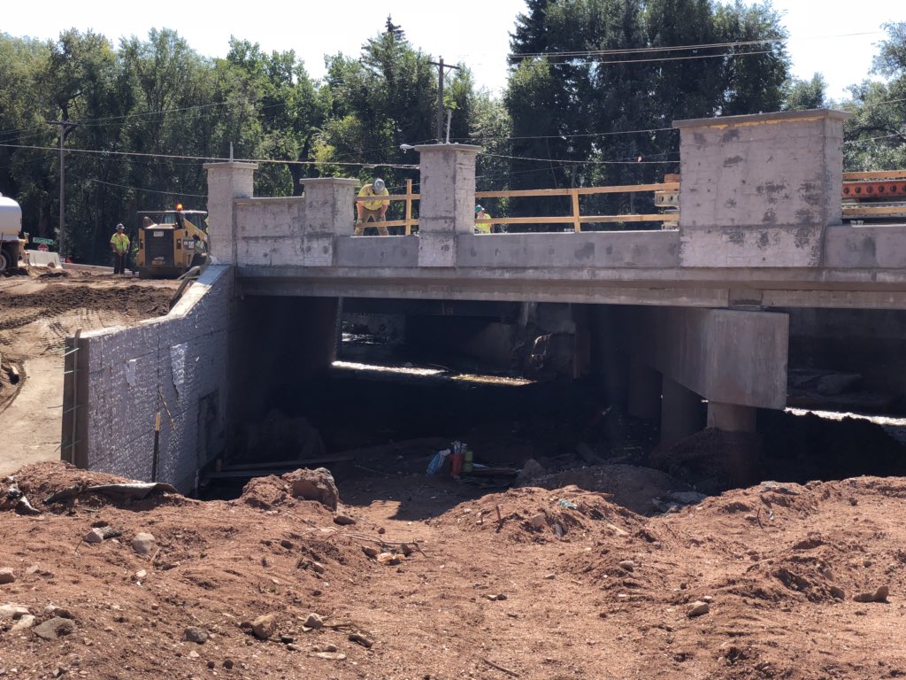 epccolorado_'s tweet photo. #WAAP update -  Columbia Rd is paved and back open.  Work continues at the bridge and we hope to have traffic on it soon. Meanwhile, Pikes Peak Ave at Ridge Rd is now temporarily closed. #traffic #TrafficUpdate https://t.co/ovrKsg1dNd
