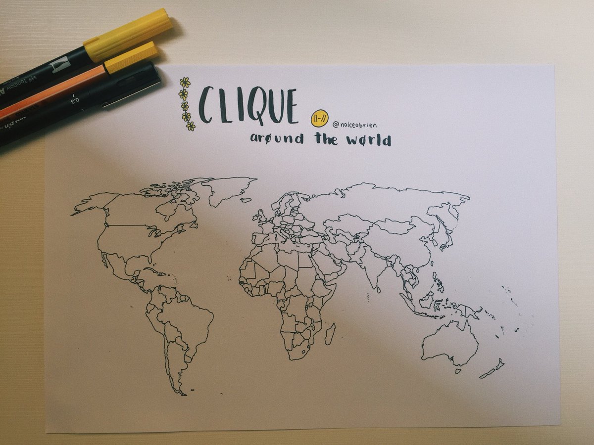 🌼CLIQUE!!!🌼

quote or reply this tweet with the country that you live and i’ll draw a yellow flower in it

let’s see how far we’ve made and how far we can go!!

rt so that we can fill this map with yellow flowers!! 

🌼 <a href="/twentyonepilots/">twenty one pilots</a> <a href="/tylerrjoseph/">tyler jøseph</a> <a href="/joshuadun/">josh dun</a> 🌼