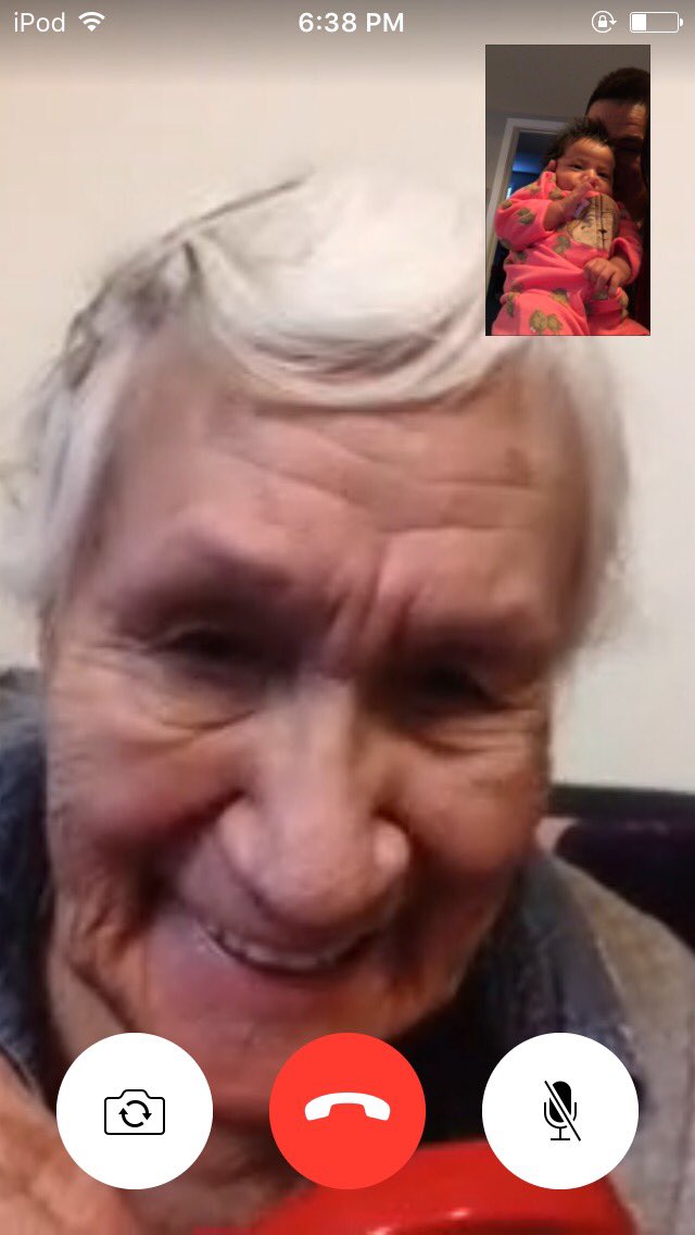 Tailfeathers07's tweet photo. She needed her magnifying glass to get a better look at her great grand daughter. We miss you grams 😙 #happyhuntinggrounds https://t.co/1qFjtnIUn1