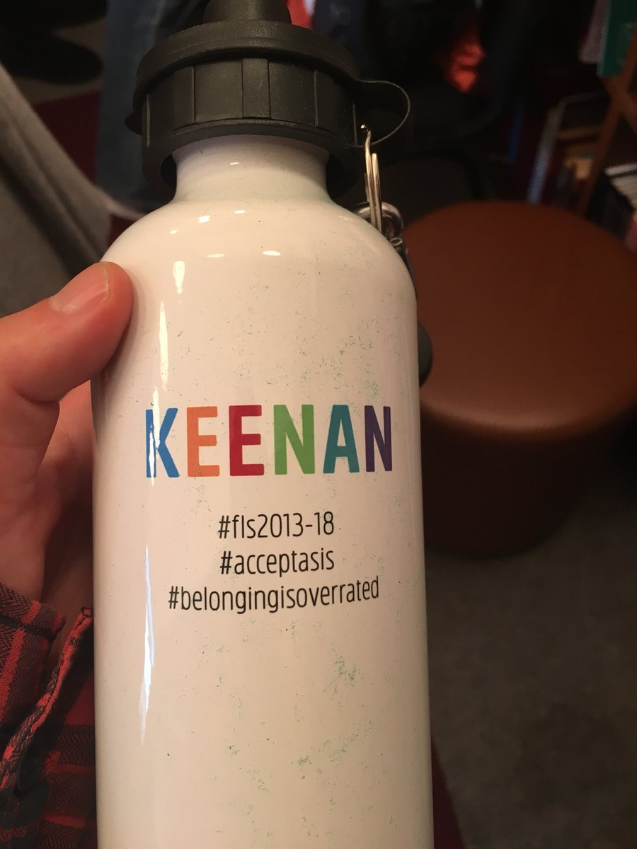 sarahjkeenan's tweet photo. Thank you @FLS_journal for the best water bottle ever! Iโm still aspiring to get an #acceptasis one day #belongingisoverrated https://t.co/zZ4DFUPvjp