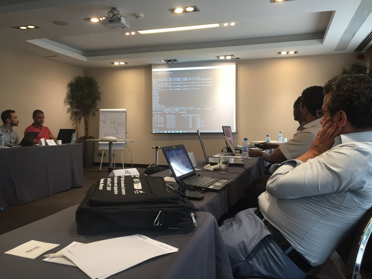 michukis's tweet photo. It’s Friday 18:00 and they are still going strong with the IXP lab exercise. Impressive #dedication from the #FNIM2018 #IXPWorkshop participants. @NPLUSONE_DC @ISOC_Africa @Af_IX @AndrewBaskett https://t.co/rUlP8lburl