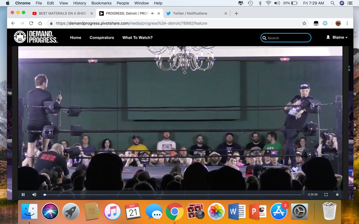 bl8in3's tweet photo. Feeling a bit under the weather today. Stayed home from work. Therefore, I'm watching the last @ThisIs_Progress US Tour Show. #PROGRESSDetroit https://t.co/IfJ4GKgmG4