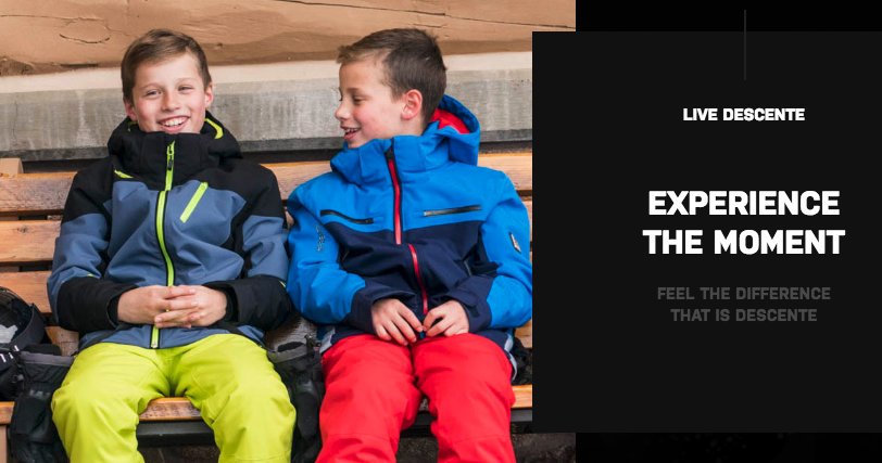 Ready for the season to get going? Let Descente help make lasting memories this year for you, your friends and family. #livedescente #feelthedifference #mountainlifestyle #elevateyourperformance