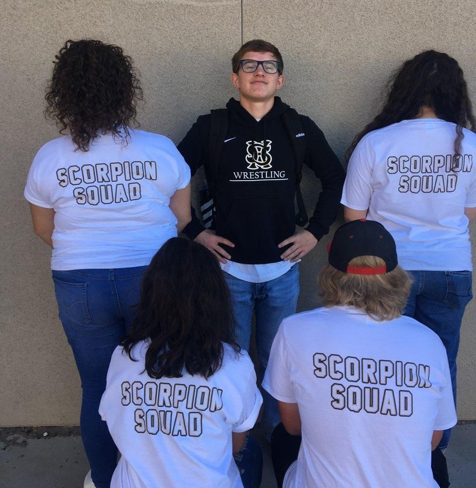 STales2019's tweet photo. Scorpions repping scorpion squad t-shirts! #WhiteOut including Dylan Lunsford @squwintz &amp; Nicole Hernandez @nxhrndz https://t.co/WUcwt9w9O2