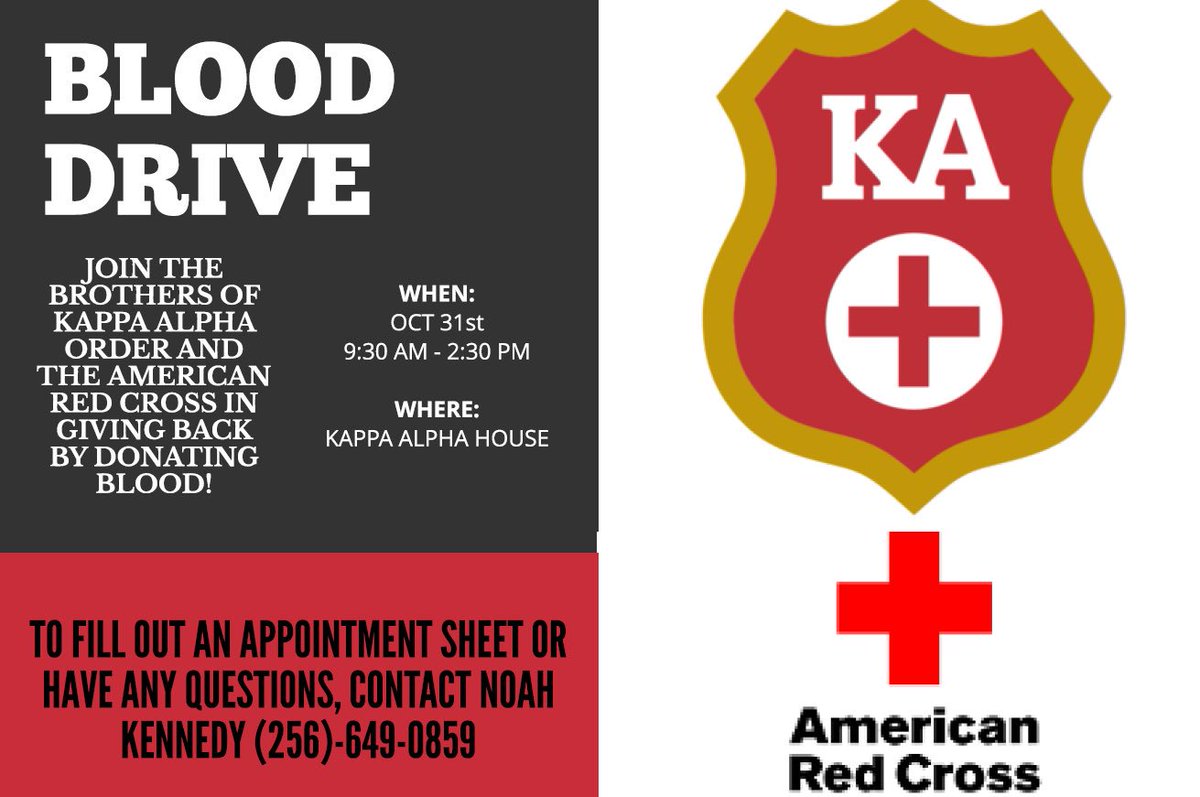 October 31st! Contact me or a brother to sign up to donate!