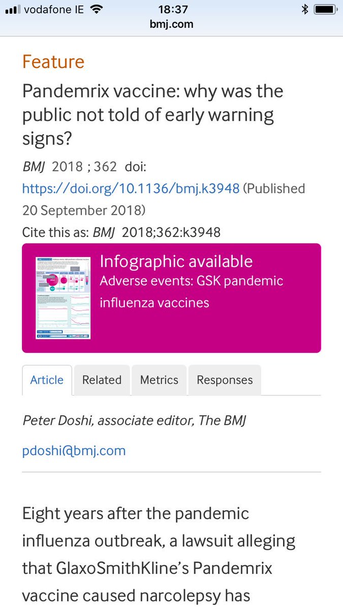 BMJ article on Pandemrix is an important read