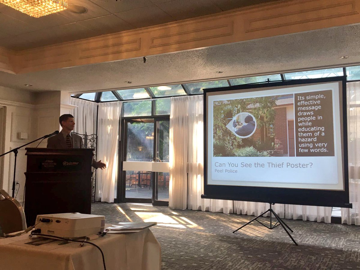 SafeCityMiss's tweet photo. Just heard from the honourable #crimeprevention & CPTED guru himself, Tom McKay. He just delivered an insightful presentation sharing best practices utilizing principles of #CPTED. Thank you for sharing your expertise & devotion to this cause. We love being your student. #ISCPP https://t.co/3dA8akznru