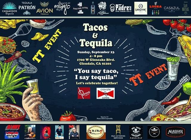 LuchaTequila's tweet photo. Tacos AND Tequila?! This Sunday, September 23rd, grab a group of buddies and celebrate tacos and tequila! 
1700 W Glenoaks Blvd. 
Glendale, CA 91201
See you there! 🥃🌮
.
.
#Lucha #Tequila #Tacos #LuchaTequila https://t.co/rVxkJsofHO