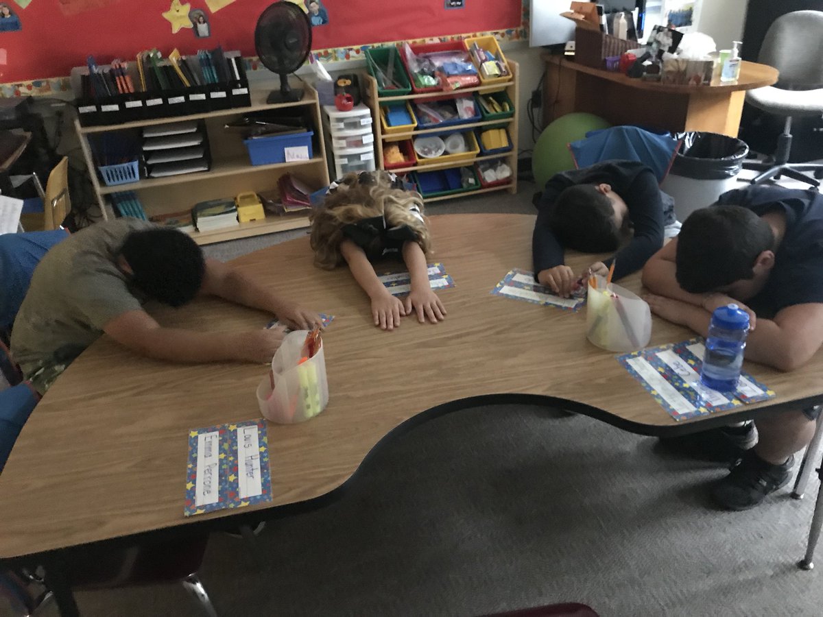 Alisoncorcoran8's tweet photo. Fifth graders and Friday morning yoga #partnerpuppypose #deskrest @NMGibbs_NJ @NMSpecServ_NJ https://t.co/9ZED1RhQVQ