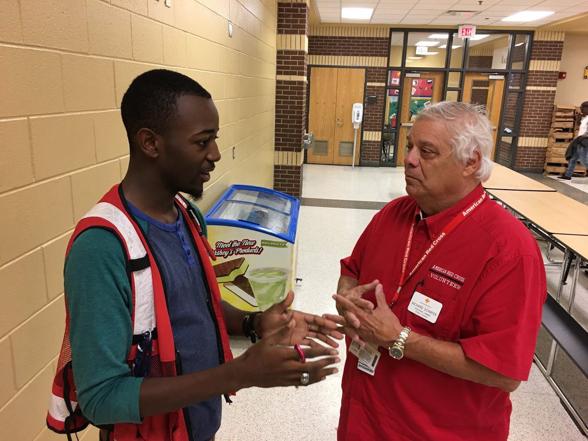RedCross's tweet image. At only 18-years-old, Tramone Hester is managing a Red Cross shelter in South Carolina. Read how he uses his compassion and leadership skills to make sure everyone under his watch is cared for: bit.ly/2PQ11sS